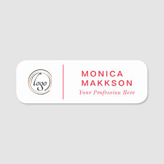 Modern Name, Logo und Titel Namensschild