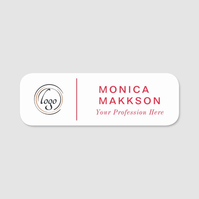 Modern Name, Logo und Titel Namensschild (Vorderseite)