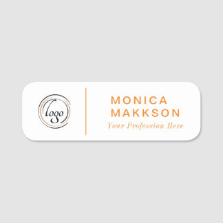 Modern Name, Logo und Titel Namensschild