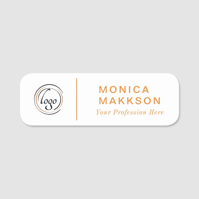 Modern Name, Logo und Titel Namensschild (Vorderseite)