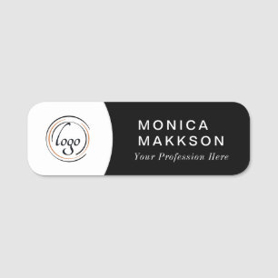 Modern Name, Logo und Titel Namensschild