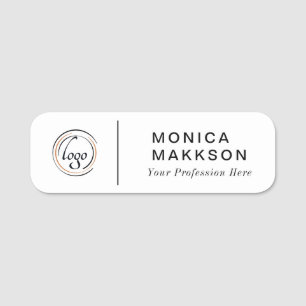 Modern Name, Logo und Titel Namensschild