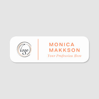 Modern Name, Logo und Titel Namensschild
