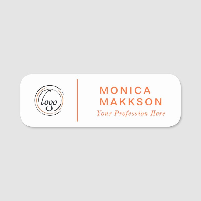 Modern Name, Logo und Titel Namensschild (Vorderseite)