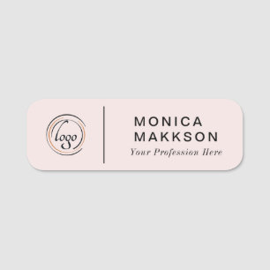 Modern Name, Logo und Titel Namensschild