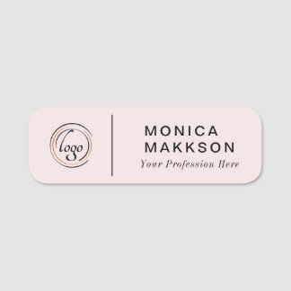 Modern Name, Logo und Titel Namensschild