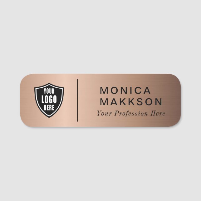 Modern Name, Logo und Titel Namensschild (Vorderseite)