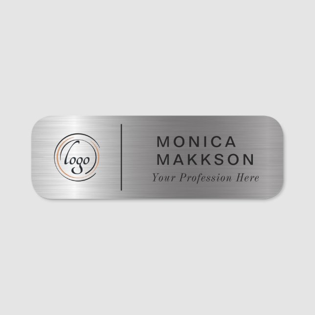 Modern Name, Logo und Titel Namensschild (Vorderseite)