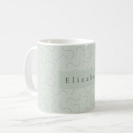 Modern Name Mug Sage Green Kaffeetasse