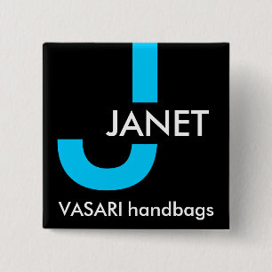 Modern Name Tag Button