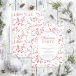Modern Natural Red Berry Christmas Party Einladung<br><div class="desc">Wie kann man besser in den Urlaubssinn eintauchen, als wenn man ein natürliches Weihnachtsfest in den modernen Roten Bergen beherbergt? Mit dieser festlichen und modernen Urlaubskarte laden Sie Ihre Familie und Ihre Freunde zu einer Feier oder zum Party ein. Das wunderschöne, wasserfarbene rote Beeren-Design mit dem botanischen Wintergarten besticht durch...</div>