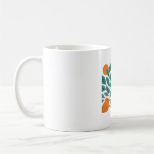 Modern Nature Birds - Stylisierte Heron- und Songb Kaffeetasse