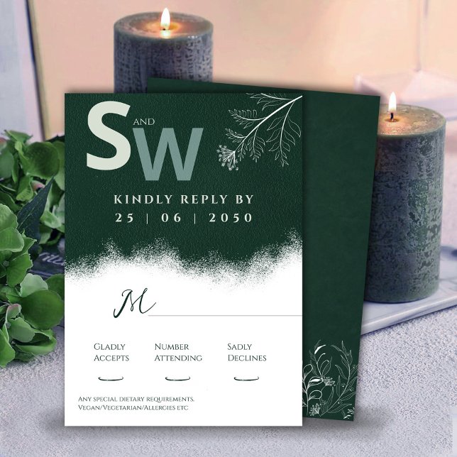 Modern Nature-Inspired Botanical RSVP card Einladung (Von Creator hochgeladen)