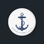 Modern Nautical Boat Anchor Wedding Swag Magnet<br><div class="desc">Add your names to this cute custom magnet by using the "Personalize" button above! The magnet feature a nautical design that your wedding guests would love. Great swag for your boat lovers,  cruise passengers,  wedding parties and other special anniversary celebrations.</div>