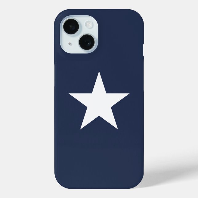 Modern Navy Blue Star Mark Case-Mate iPhone Hülle (Rückseite)