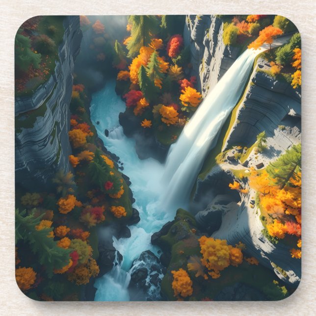 Modern Navy & Gold Abstract Mountain Peak – Luxury Getränkeuntersetzer (Vorderseite)