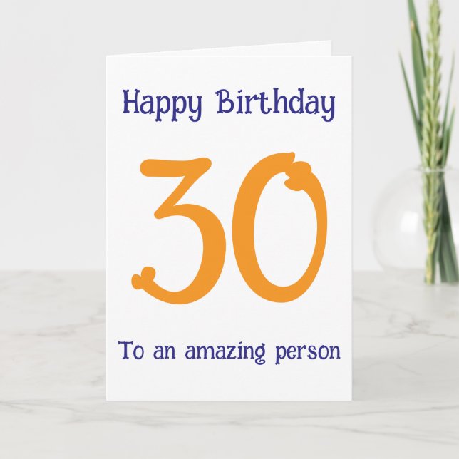 Modern Navy Terracotta Custom Age Birthday Card Karte (Vorderseite)
