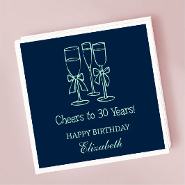 Modern NavyBlue jubelt bis 30 Jahre Geburtstag Nap Serviette