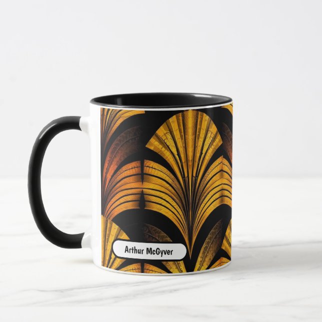 Modern Neo Deco Fan Arch Geometric Design Tasse (Links)