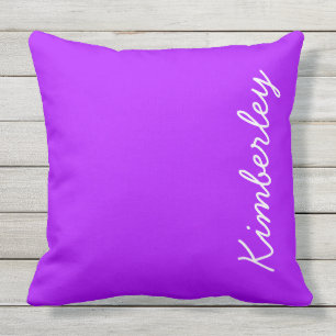 Modern Neon lila modische Modefarben Monogramm Kissen