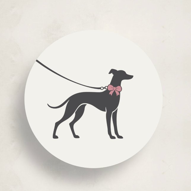 Modern Neutral Dog Walker Seal Sticker (Von Creator hochgeladen)