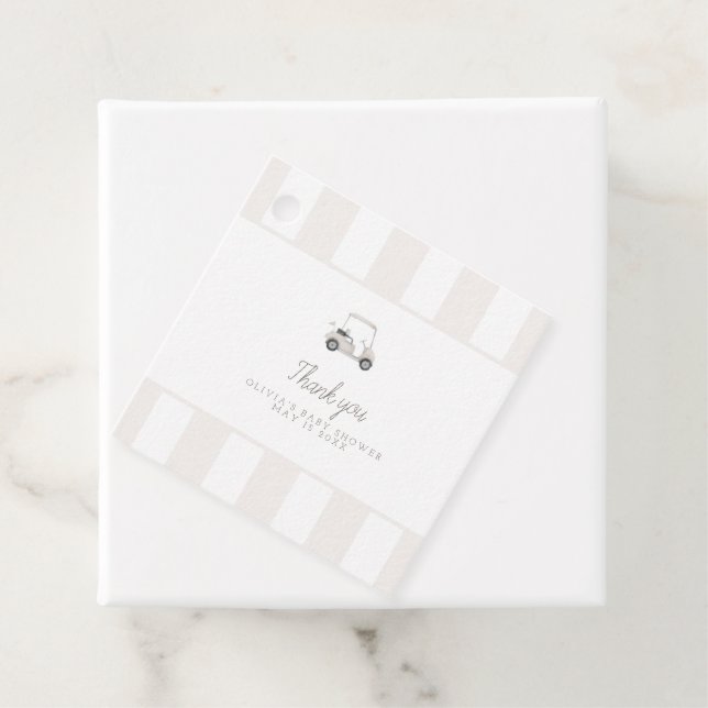 Modern Neutral Golf Cart Gunst Tag Geschenkanhänger (Beispiel)