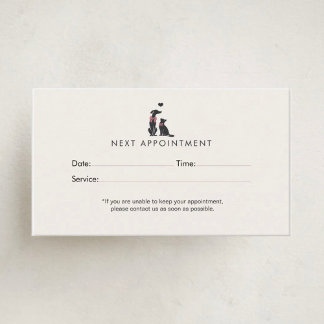 Modern Neutral Pet Sitter Appointment | Editable Terminkarte