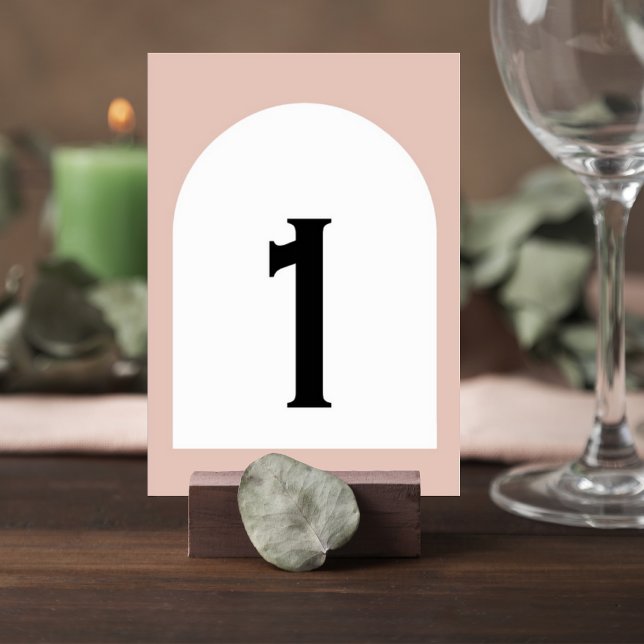 Modern Neutral Wedding Table Numbers Tischnummer (Von Creator hochgeladen)