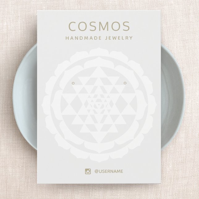 Modern New Age Earring Juwelier Display Card (Von Creator hochgeladen)