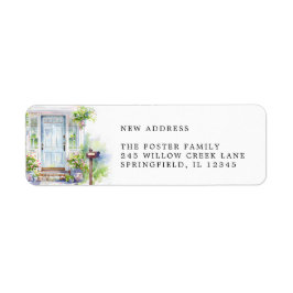 Modern New Home Watercolor Return Address