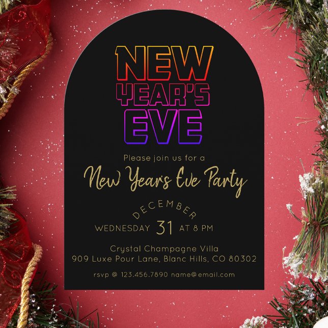 Modern New Year's Eve Party  Einladung (Von Creator hochgeladen)