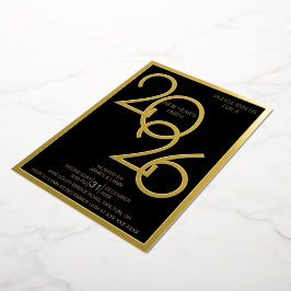 Modern New Year's Eve Party Foil Invitation Folieneinladung