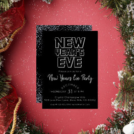 Modern New Year's Eve Party  Folien Feiertagskarte
