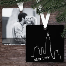 Modern New York City Skyline Doodle Foto & Text