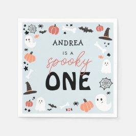 Modern Niedlich Spooky Ein Halloween Junge 1. Gebu Serviette