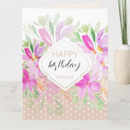 Modern Niedliche Wasserfarbe Boho Floral Karte