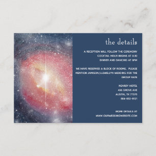 Modern Night Sky Galaxy Blue Lila Red Begleitkarte