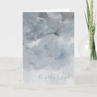 Modern Night Sky Watercolor Karte