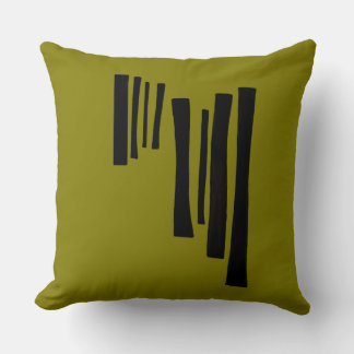 Modern Nordic Timber Abstract Throw Pillow Kissen