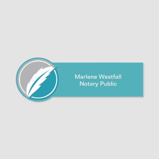Modern Notary Public Logo Template Office  Namensschild (Vorderseite)