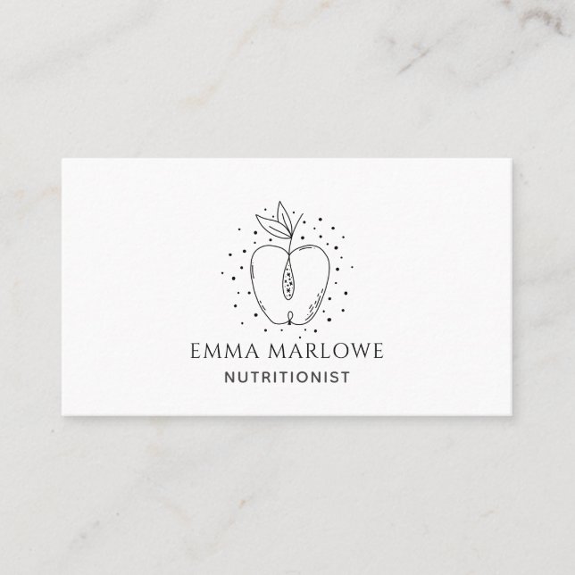 Modern Nutritionist Business & Termin Card Visitenkarte (Vorderseite)