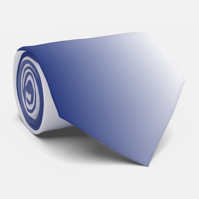 Modern Ombre Blue White Gradient Krawatte (Gerollt)