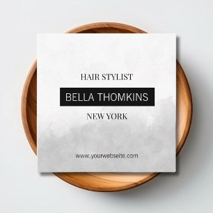 Modern Ombre grau Quadratische Visitenkarte