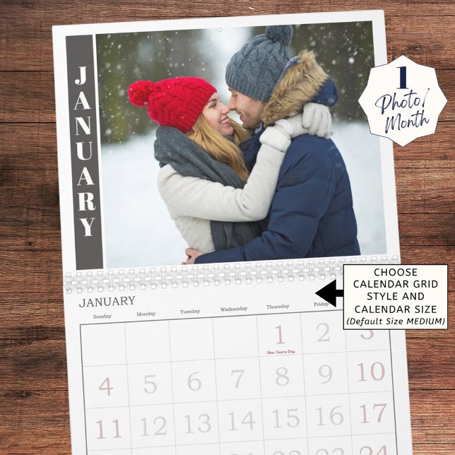 Modern One Foto per Monat und Collage on Cover Kalender (Von Creator hochgeladen)