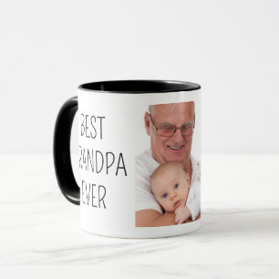 Modern Opa Wir lieben dich Schwarz Weiß 2 Foto Tasse