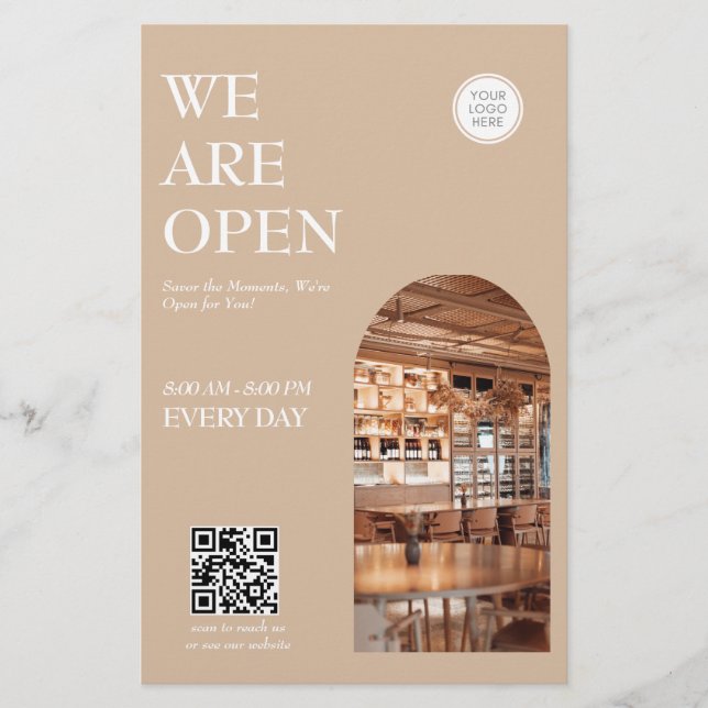 Modern Opening business Arched Photo Prices Flyer (Vorne)