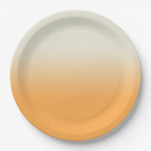 Modern Orange & Ivory Gradient Ombre Pappteller