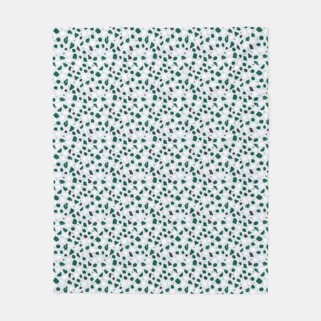 Modern Organic Terrazzo | Abstract Stone Mosaic Fleecedecke (Vorderseite)