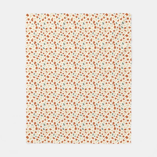 Modern Organic Terrazzo | Abstract Stone Mosaic Fleecedecke (Vorderseite)