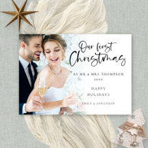 Modern Our First Christmas Mr. Mrs. Foto